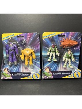 Lot Of 2 Disney Pixar LightYear Action Figures Fisher-Price Mattel Imaginext CN
